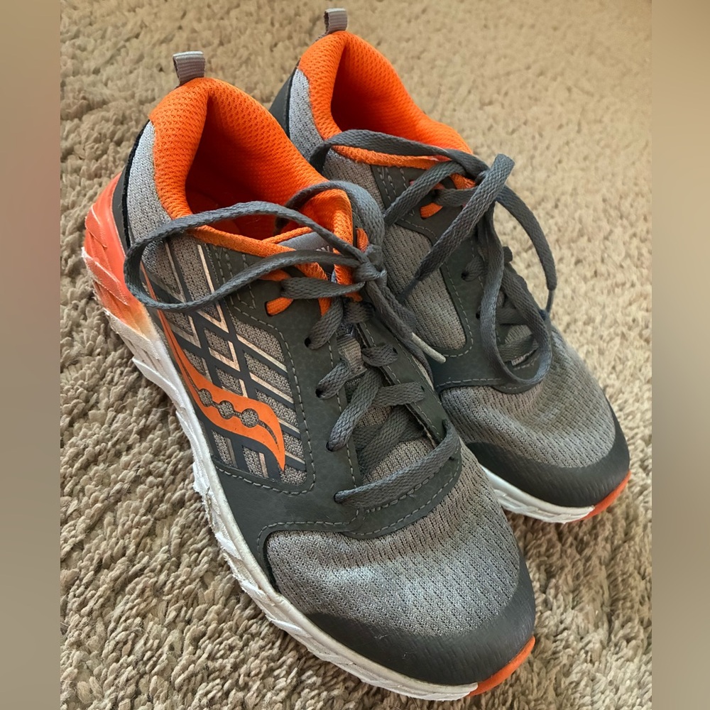 Saucony Kids' Sneakers in Gray and Orange